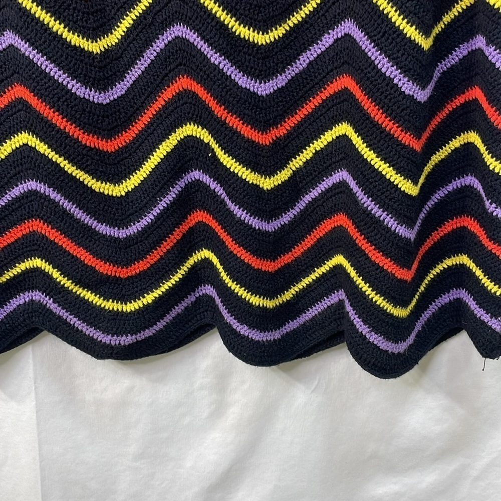 Milly cotton crocheted dress, black yellow, purple orange - Picture 4 of 12
